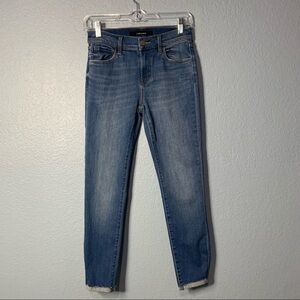 J Brand Skinny Mid Rise Released Hem Jeans